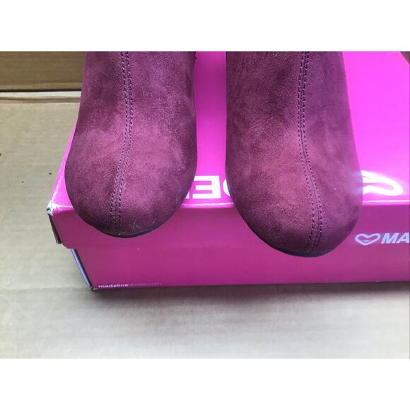 Madeline Perfumed Raspberry Fabric Wedge Ankle Boots Booties Women's 8.5 Box - Picture 2 of 9